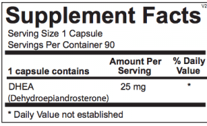 DHEA 25g ingredients