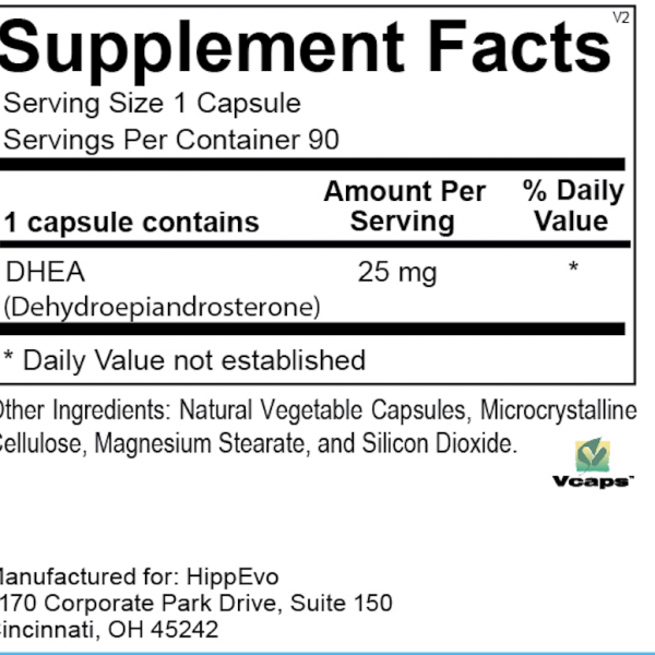 DHEA Mega 25 mg ingredients