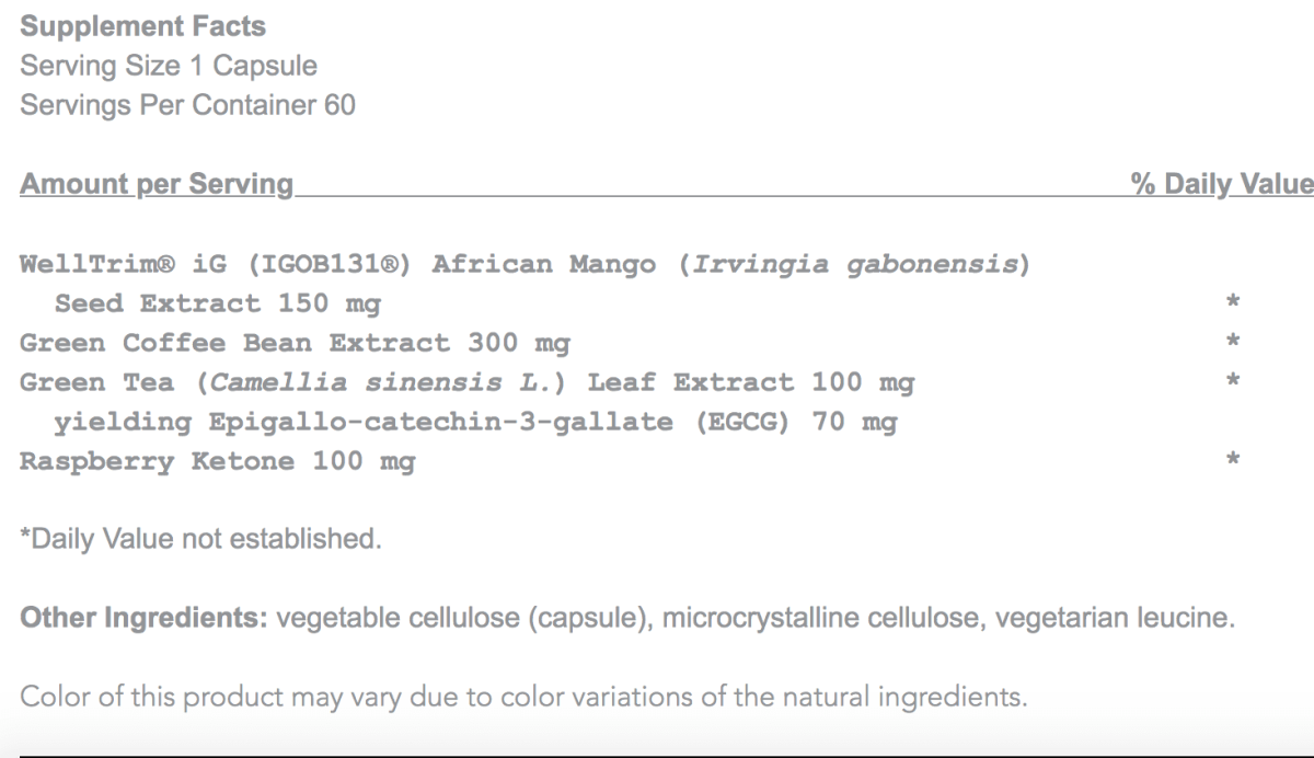 mango plex ingredients