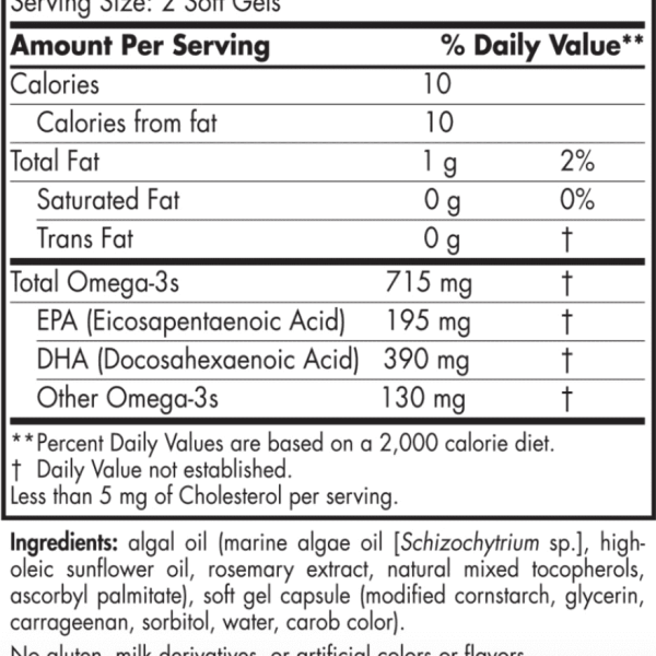 Algae Omega ingredients