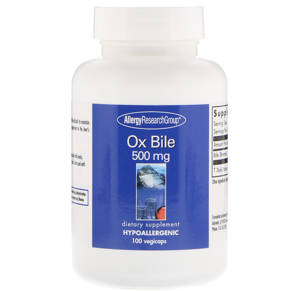 Ox Bile label