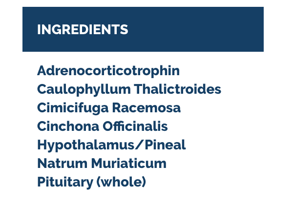 Pituitary liquescence ingredients