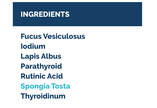 Thyroid liquescence ingredients