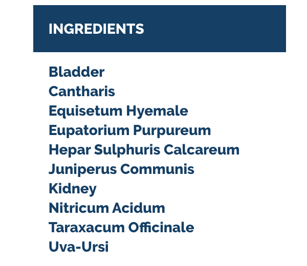 Kidney liquescence ingredients