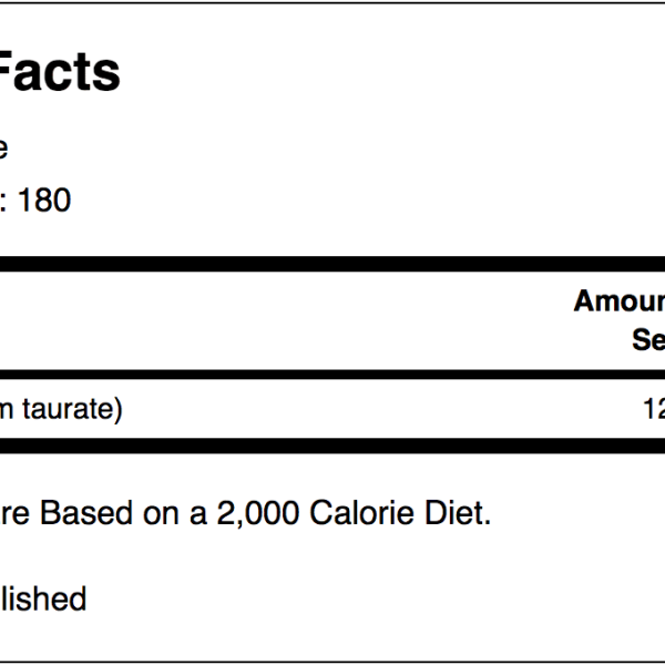 mag taurate ingredients