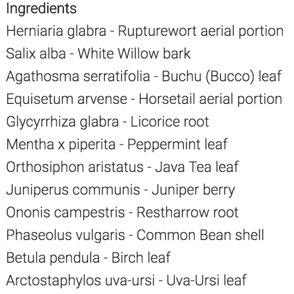 Bucco ingredients