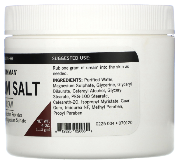 Epsom Salt ingredients