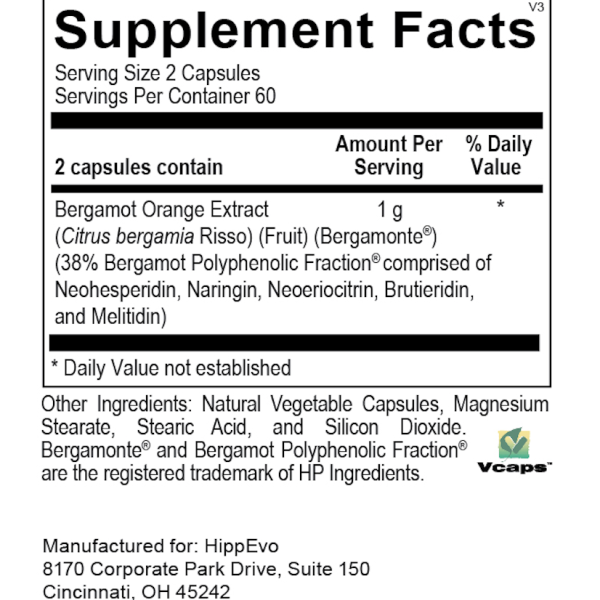BergaMetabolic 120 ingredients
