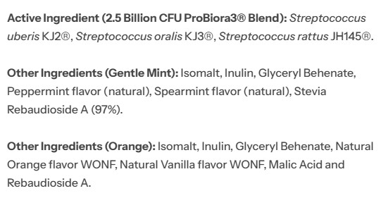 Probiora Ingredients